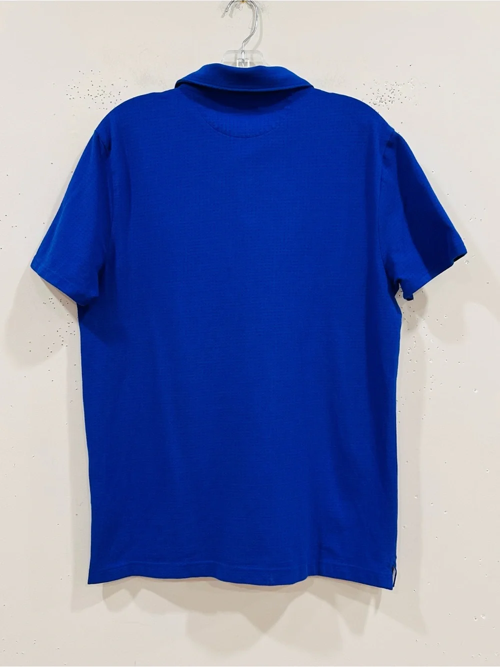 Banana Republic Men's Performance Pique Polo Shirt Royal Blue Chest Pocket Sz M